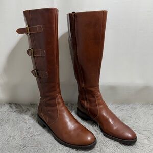 Ecco tall knee high leather boots